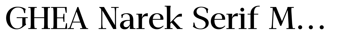 GHEA Narek Serif Medium